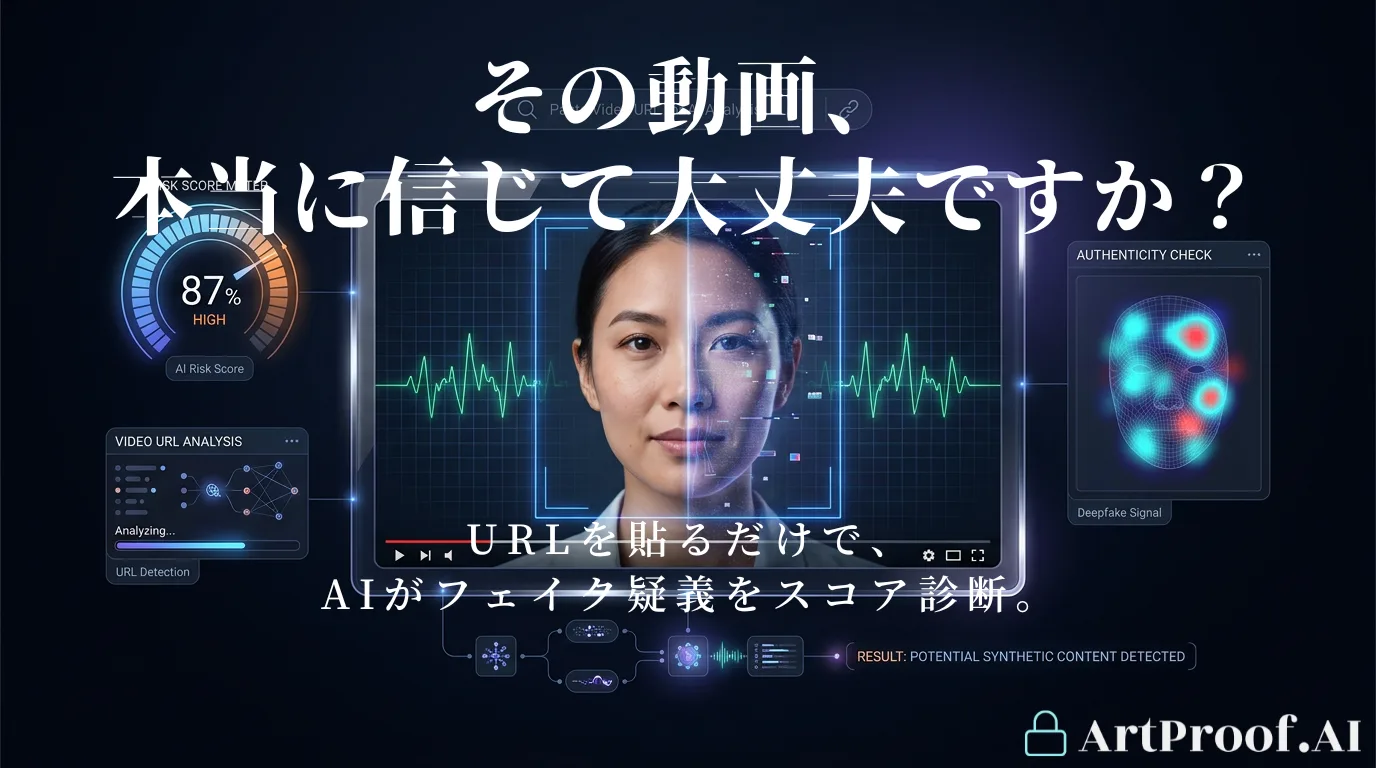 その動画、本当に信じて大丈夫ですか?URLを貼るだけでAIがフェイク疑義をスコア診断